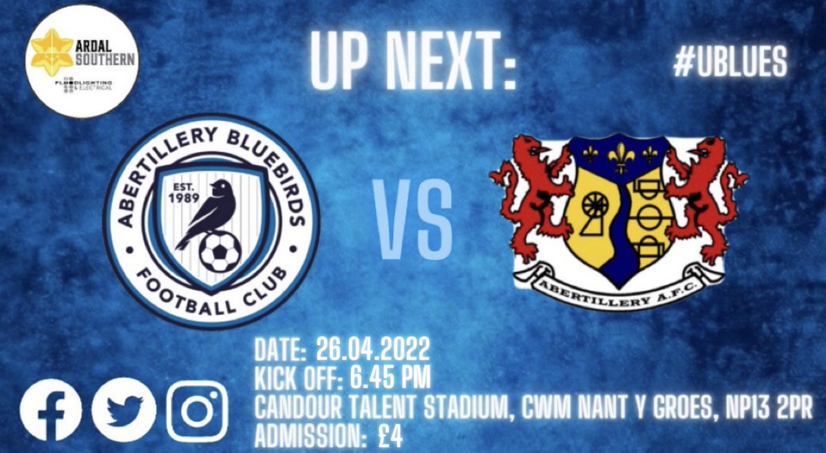 AberBluebirdsFC's tweet image. 𝕄𝕀𝔻𝕎𝔼𝔼𝕂 𝔻𝔼ℝ𝔹𝕐 𝕌ℙ 𝕋ℍ𝔼 ℕ𝔸ℕ𝕋 
Quick turn around and Tuesday night we host @Aber_Excelsiors at @CandourTalent Stadium @ Cwm Nant Y Groes. Big crowd expected for the local derby so get yourself there early 💙 
#ublues #2togo