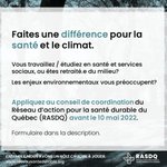 Photo by Réseau d'action pour la santé durable du Québec (@_RASDQ)