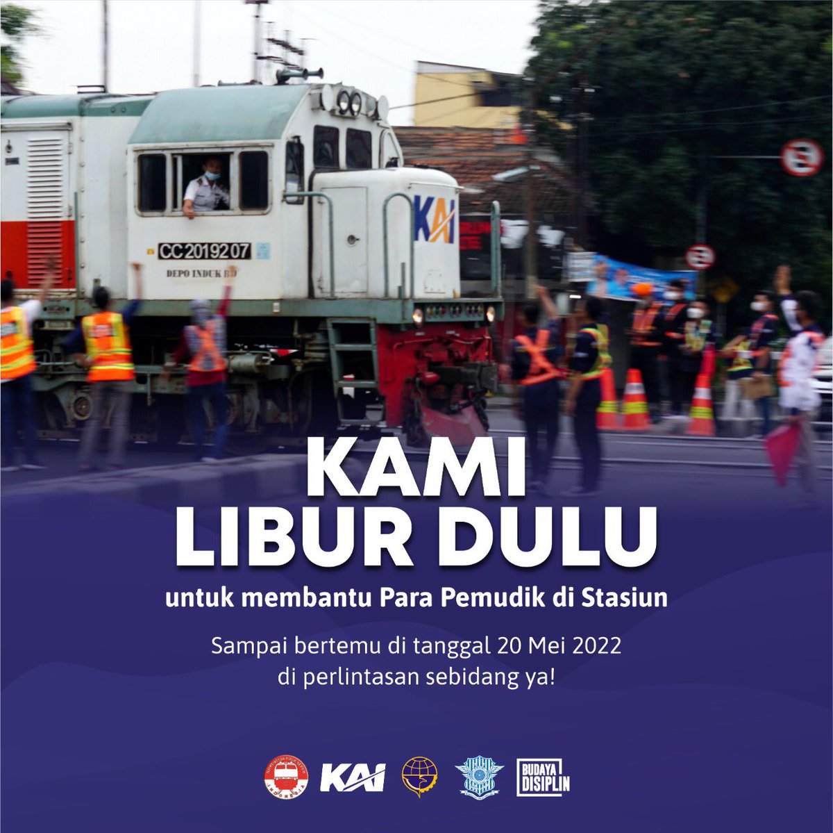 Ini hanya sementara, semoga kamu tetap Disiplin di Perlintasan Sebidang.

Kami hanya libur sementara untuk membantu pengguna kereta di stasiun yang akan Mudik. 😁🙏🏻

<a href="/KAI121/">Kereta Api Indonesia</a> <a href="/dishub_jabar/">Dishub Jabar</a> <a href="/keretaapikita/">Kereta Api Kita</a> <a href="/mas_didiek/">Didiek Hartantyo</a>  <a href="/infobdg/">BANDUNG ᮘᮔ᮪ᮓᮥᮀ</a> <a href="/PRFMnews/">Radio PRFM</a>