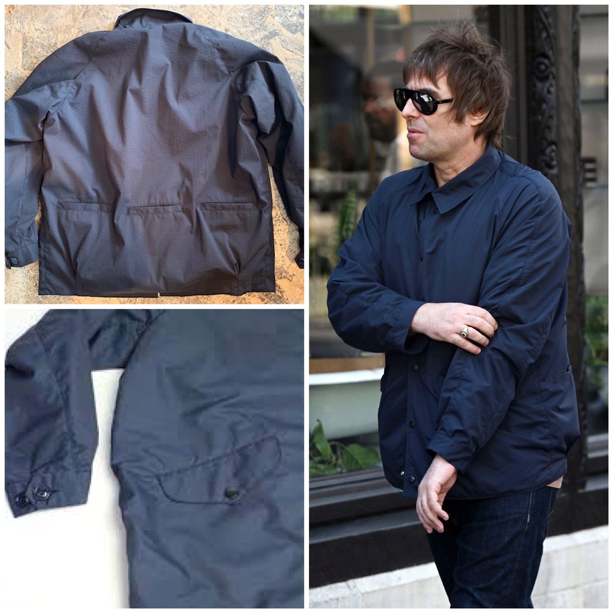Liam Gallagher wears Sassafras Wheel Barrow Jacket (nylon twill