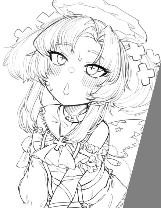 …おかしいな下書きを描いてたはずなのに線画が出来てる…🤔 