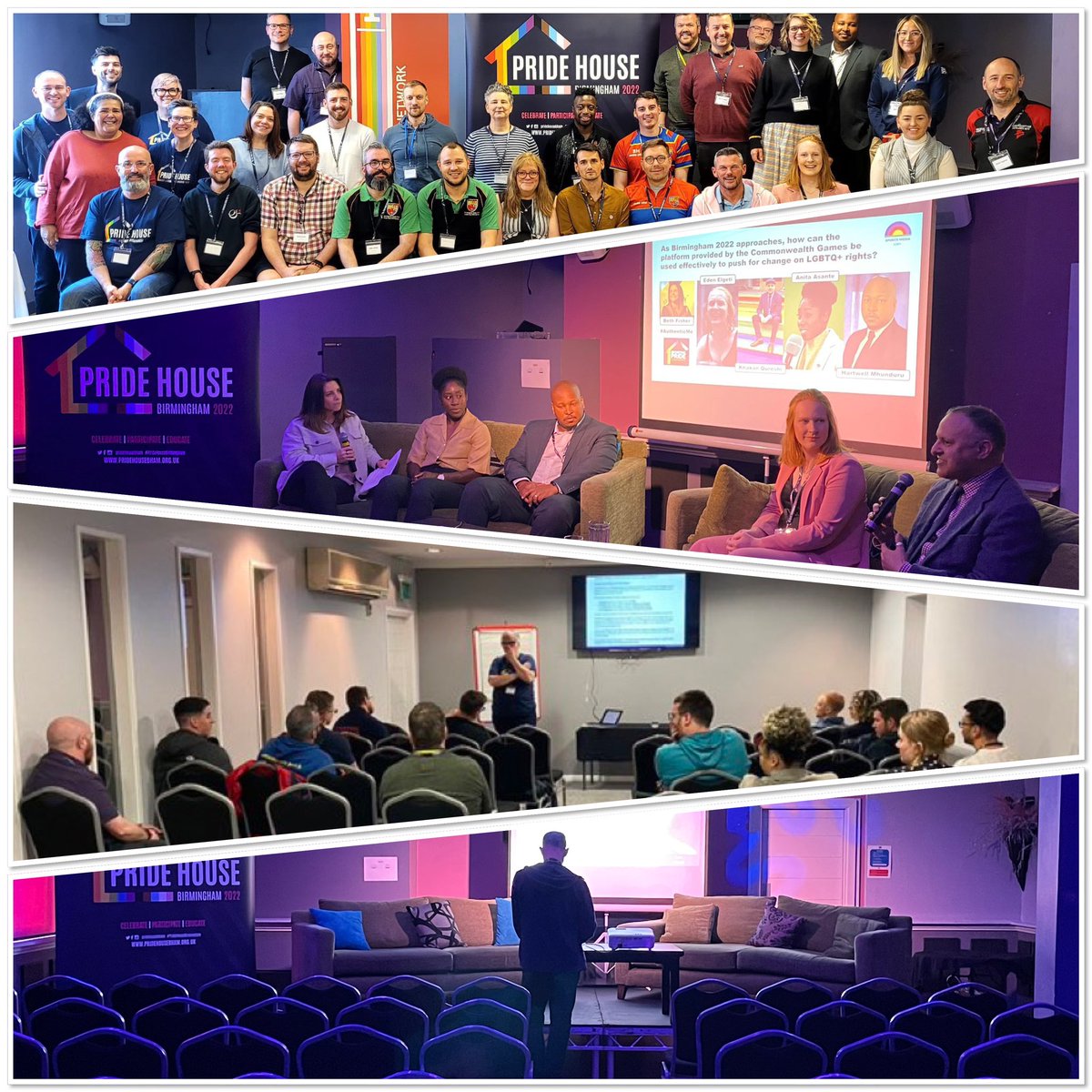 What a fantastic day yesterday at the <a href="/PrideHouseBham/">Pride House Birmingham</a> #SportingPrideConference

So grateful to all our partners &amp; some fantastic workshop facilitators for making the day such a success 🤩

Awesome to meet so many awesome people working hard for #LGBTQ+ community sport 🤝
