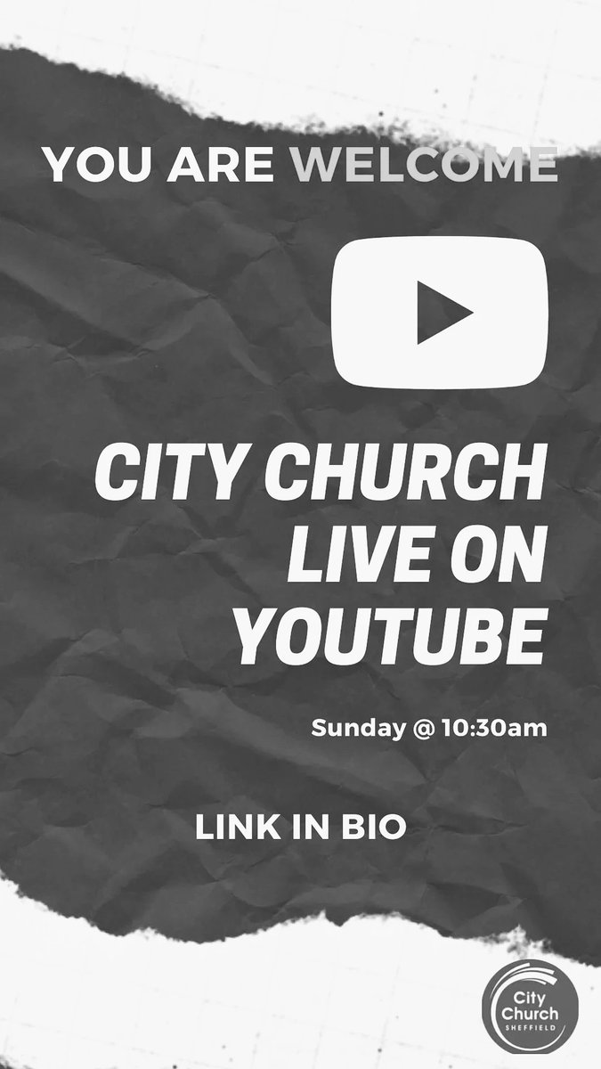 CityChurchShef's tweet photo. 📌 Sunday Service
🗓️ Today
🕣 10:30
🏛️ @CityChurchShef 
📺 YouTube
https://t.co/DtJmmWWEGb

You are welcome! https://t.co/SxCXF1ePqF