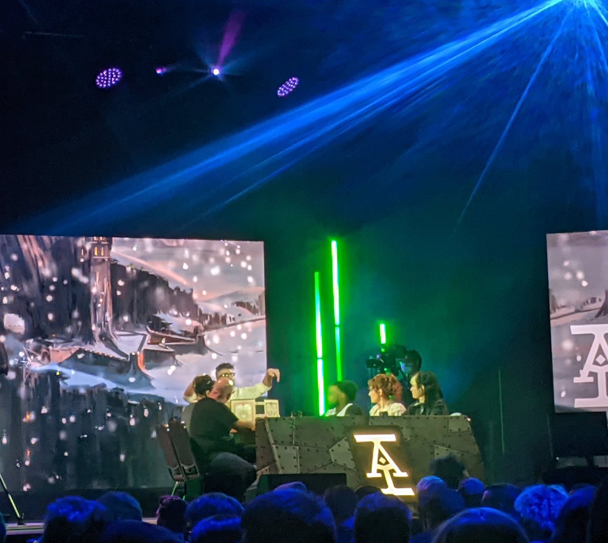 TheMikeBalles's tweet photo. I was wrong on two accounts! If was Kris Straub at the helm doing an amazing job, doing a great Lathander &amp; it was not in space... it was in tiiiiime #Mechanus #ALackOfMarchOfTheModrons #NonFungibleTime #PAXEast #PAXEast2022 https://t.co/Tqo3YhjxhF
