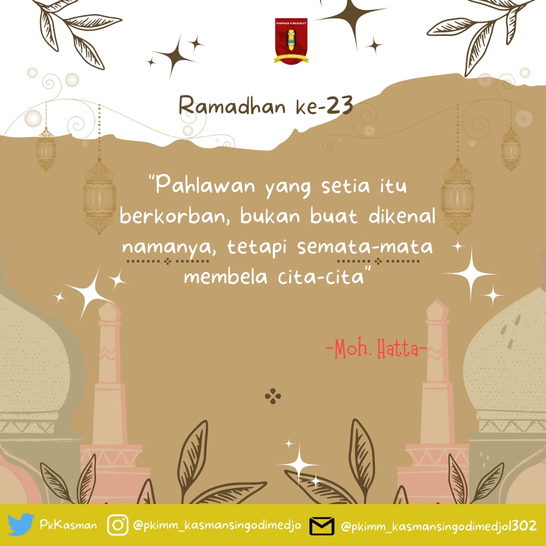 PkKasman's tweet photo. Hari Ramadhan ke-23, 🙏😇

“Sesungguhnya orang yang paling mulia diantara kamu di sisi Allah SWT ialah orang yang paling taqwa diantarakamu. Sesungguhnya Allah SWT Maha mengetahui lagi Maha Mengenal.” (QS al-Hujurat: 13).
#ramadhan1443H
#ramadhanke23 https://t.co/YtGJ5udf7N