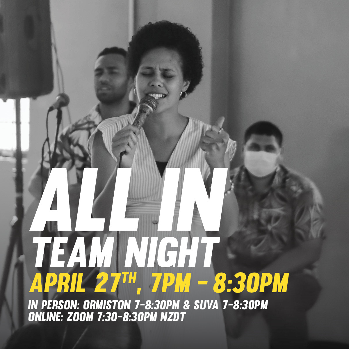 c3growsuva's tweet photo. Here's your friendly reminder to everyone serving in any extent in the house to be a part of All in Team Night this Wednesday, 27th April. It's going to be a great time of stirring up one another in love and we would love for you to join us!
#c3theroadtopentecost #buildthechurch https://t.co/5Ss8LcKRFx