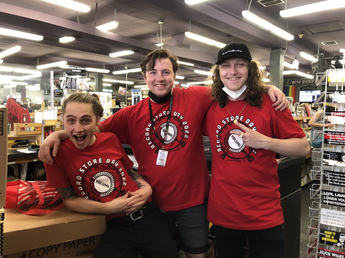 RecordExchange's tweet photo. The Record Exchange crew thanks you for the fun and fantastic return of @recordstoreday. We are beyond grateful for our community and appreciate everyone’s support of our independent record store, today and every day. #everydayisrecordstoreday #RSD22 #RSD2022 https://t.co/08XQWidyLx