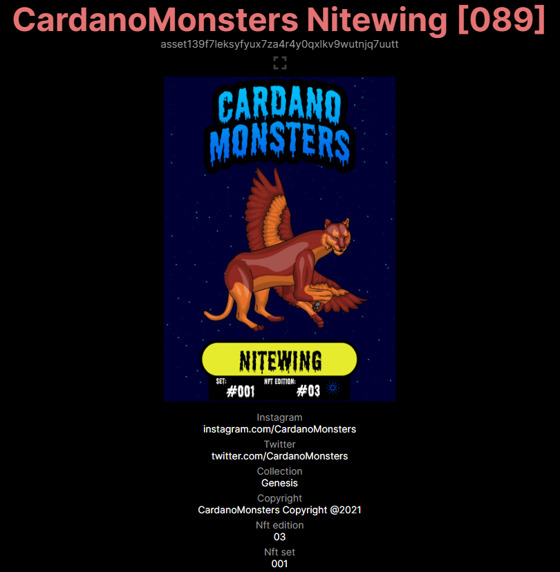 stakeTREK's tweet photo. 2 TREK Pool NFT Giveaways, compliments of our friends @CardanoMonsters 

#1 Giveaway on 30 APR 22
Nitewing Series 1 NFT

To qualify:
Stake 250 $Ada or more to TREK
Like/Comment/Retweet this Post

A second Cardano Monsters giveaway is in our Facebook Group https://t.co/E5GRIhUeky https://t.co/gPjs6HTiF2