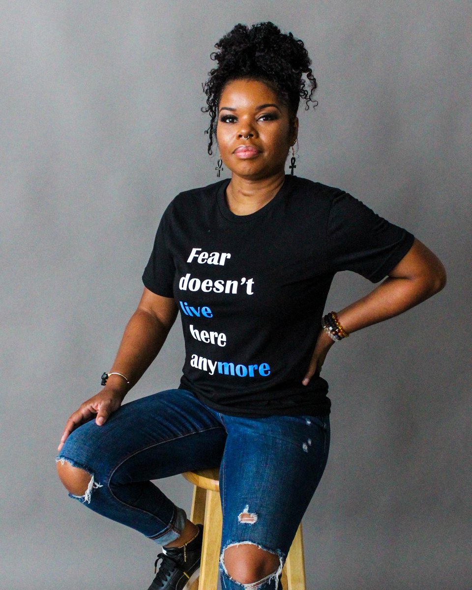DesignsInnocent's tweet photo. #feardoesntlivehereanymore 

What kind of fear are you leaving behind? 

Shop the tee at https://t.co/R3UMUt2978 

#InnocentDesigns #fear #tshirt #extendedsizes #BlackTwitter https://t.co/MQEg3TKPAf