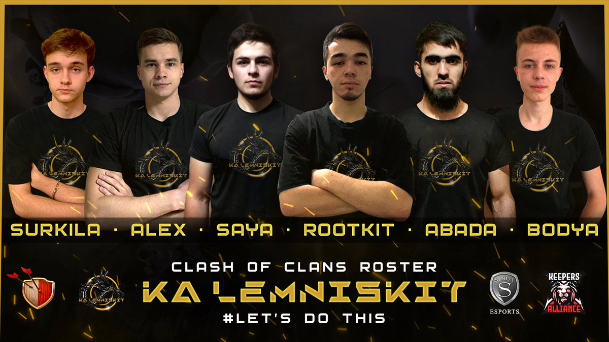 Lemniskit_coc's tweet photo. 2022 Clash of Clans roster: 
RootKit @RootKit_19 (C)
Surkila  @op_asfuck 
Saya      @Saya_SST_ 
Bodya   @Bodya48080769 
Abada   @Abdullo21204352 
Alex       @Alexlem_coc 

Base builder: Grisha @GrishaCG 
Team managers: Albernaki &amp; Azaly @Albernaki @Azaly711 https://t.co/7wL3mkOP98