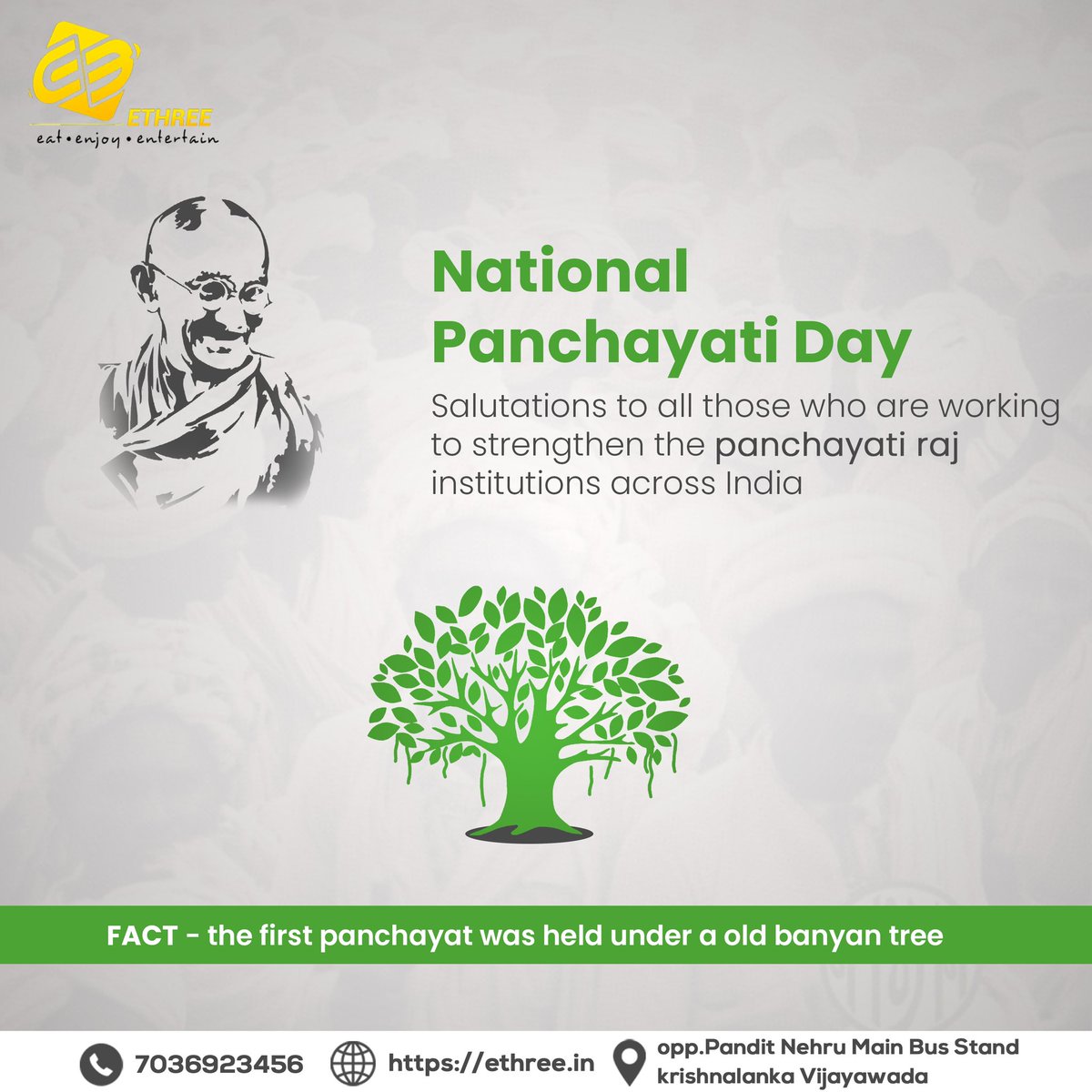 ethree_in's tweet photo. First Panchayat meeting held under Banyan tree - Happy National Panchayat day of INDIA 🇮🇳 

#panchayat #indiaPanchayat #banyantree 
#ethree #riverview #jaanentertainment #eat #enjoy #entertainment #vmc #e3 #greatambience https://t.co/jSQ7EHurqp