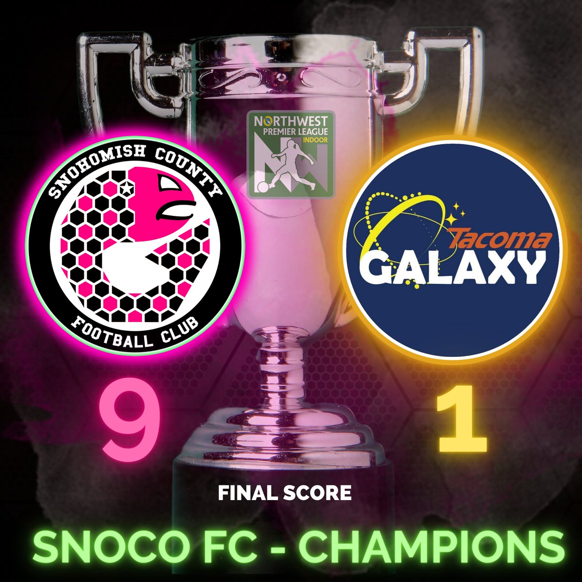 snocofc's tweet photo. The Steelheads Women are the 2022 Champions of the Northwest Premier League Indoor! #wearesnoco #gofish #addastar @SnoCoSports @HeraldNetSports @SnohomishSports @NorthwestPL @NCOutlook https://t.co/WamwrL1dgb