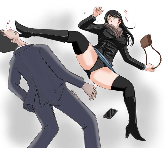 #TLをキックでいっぱいにしよう 
階段で盗撮しようとしていたオヤジにお姉さんが前田日明ばりのフライングニールキックをキメていました。 