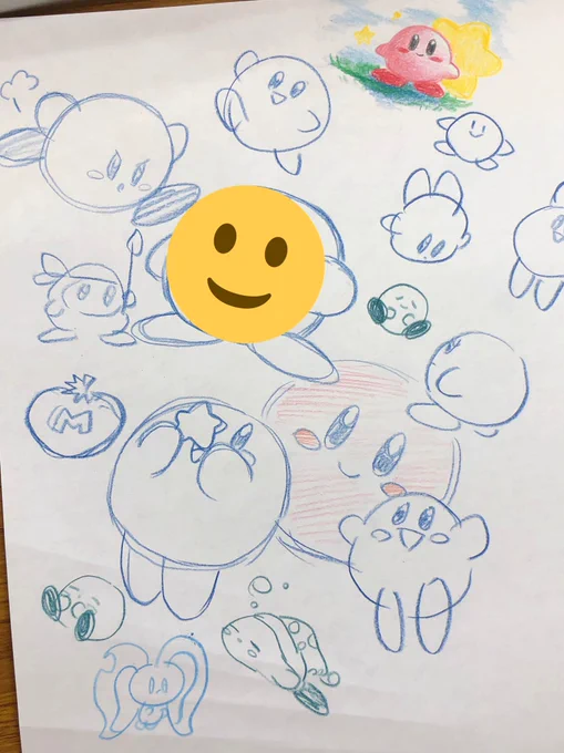 うろ覚えカビちゃん描いてた👶 