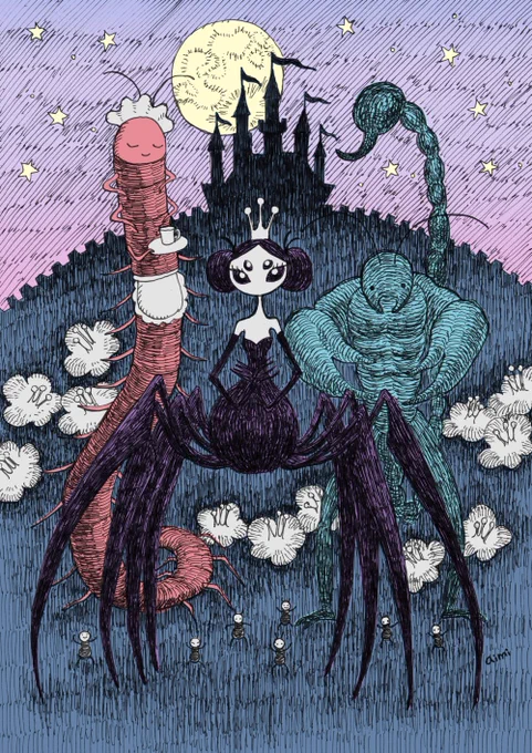 蜘蛛女王様完成!!Skebご依頼ありがとうございました!!🕷🕸 