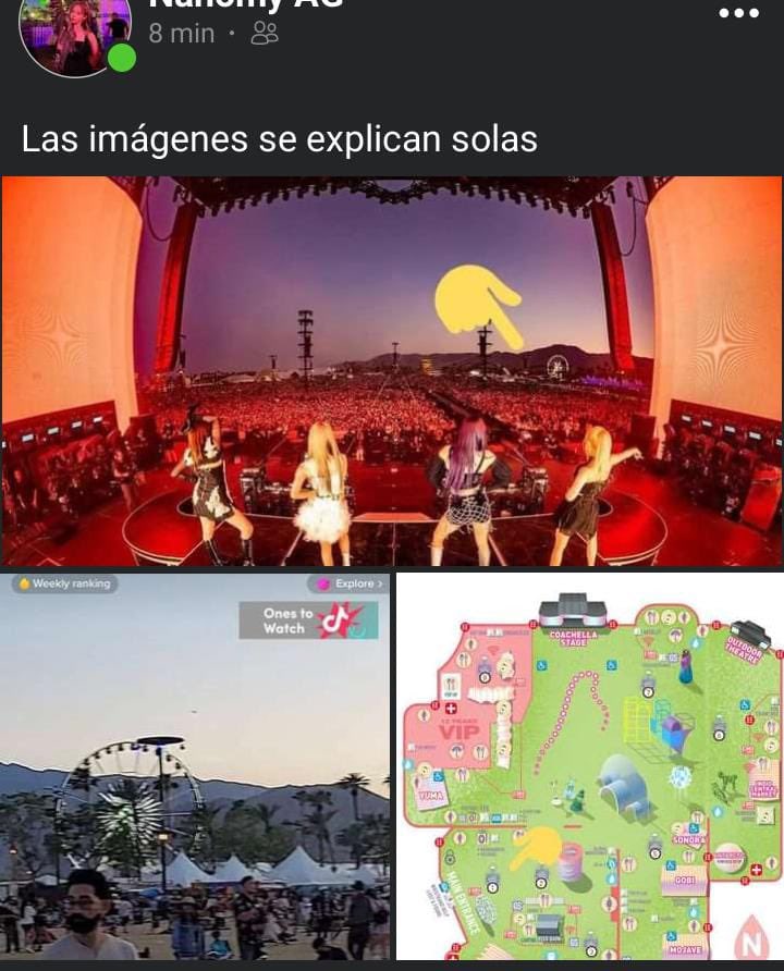 LaliMond's tweet photo. @jnktoowell Acá se explica mejor, los que estaban haciendo live estaban literalmente en otra esquina xD osea lejísimo! Por eso ni se alcanza ver a las personas que presenciaban el concierto de Aespa 😌✨ #aespaCoachella #aespa https://t.co/rpHWx7Sh9A