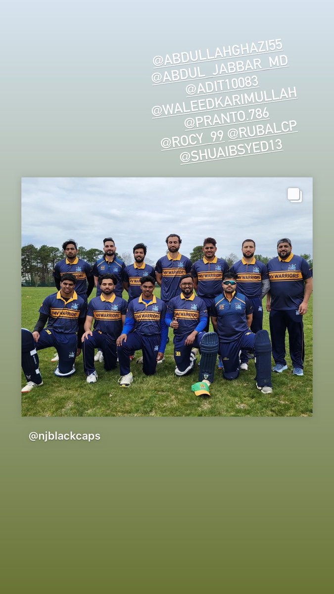 AdilB21's tweet photo. DMV Warriors touring NJ for 3 Match series https://t.co/lqPJ7NNkDA