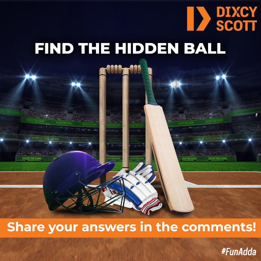 DixcyScott's tweet photo. Can you #spottheball in the #picture? It’s not as #easy as you think!
Take your #shot and share your answer with us in the comments!
#FunAdda
#DixcyScott #Cricket #CricketFever #SpotTheBall #Instagame #gametime #findtheball #MensInnerwear #ComfortWear #DailyWear https://t.co/pikaUQ4Kl7
