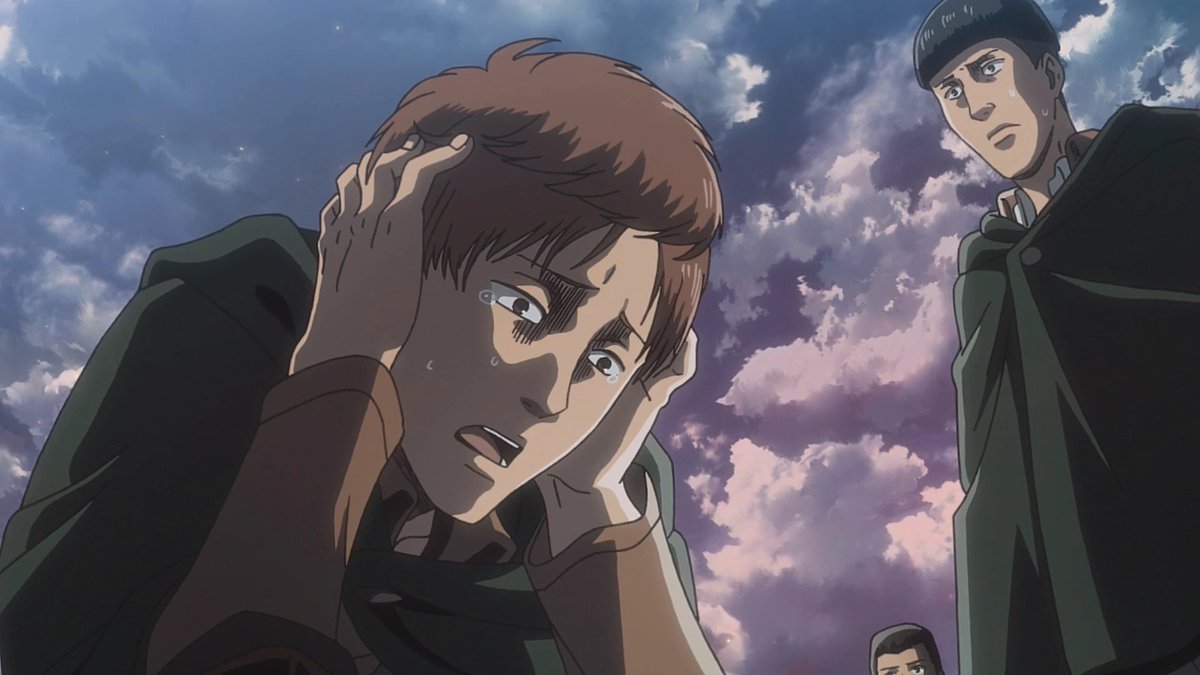 AverageJ0eker's tweet photo. Floch’s first suicide charge: crying, whining, scared shitless, and weak.

Floch’s second suicide charge: Wrecked Hange, got past two Titan shifters, full of rage and determination, and man’s almost saved his nation single-handedly.

#AttackonTitan #Toonami https://t.co/COiOHofKf6