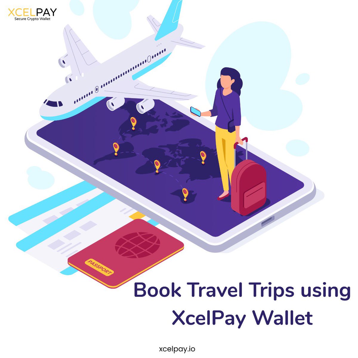 XcelPayWallet's tweet photo. XcelPay Wallet users can pay with #crypto for their bookings on @xceltrip decentralized travel platform.

🔥Download the #XcelTrip app &amp; book your next travel 👉 https://t.co/CAICu3a6IV

✅ Download #XcelPay Wallet &amp; #travel with crypto 👉 https://t.co/bGCWJNjCuY

#securetravel https://t.co/F1zAQNkEQx