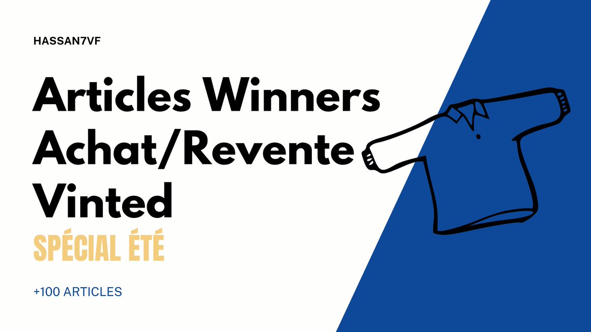 Hassan_Resell's tweet photo. Vous l'attendiez ? Le voici !

E-Book regroupant plus d'une 100aine d'articles winners pour l'Achat Revente Vinted (spécial été) 👕💸

Pour le recevoir :

RT + FOLLOW @Hassan_Resell et envoie moi un message 👀 https://t.co/jII239QstB