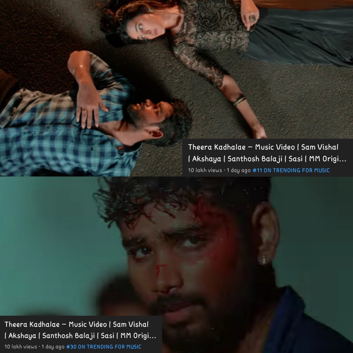 Sam Vishal Fan Club (@samvishaljx_fc) on Twitter photo #TheeraKadhalae Trending in India & Srilanka with 1 Million views 🔥💥
Best wishes to the entire team ❤️
<a href="/samvishal280999/">Samvishal0928</a> <a href="/MediaMasons/">Media Masons</a>
<a href="/ravoofa/">ravoofa</a> 
#SamVishal #SanthoshBalaji #AkshayaHariharan #MMOriginals 
#SensationalSingerSamVishal #TheeraKadhalae Trending in India & Srilanka with 1 Million views 🔥💥
Best wishes to the entire team ❤️
<a href="/samvishal280999/">Samvishal0928</a> <a href="/MediaMasons/">Media Masons</a>
<a href="/ravoofa/">ravoofa</a> 
#SamVishal #SanthoshBalaji #AkshayaHariharan #MMOriginals 
#SensationalSingerSamVishal