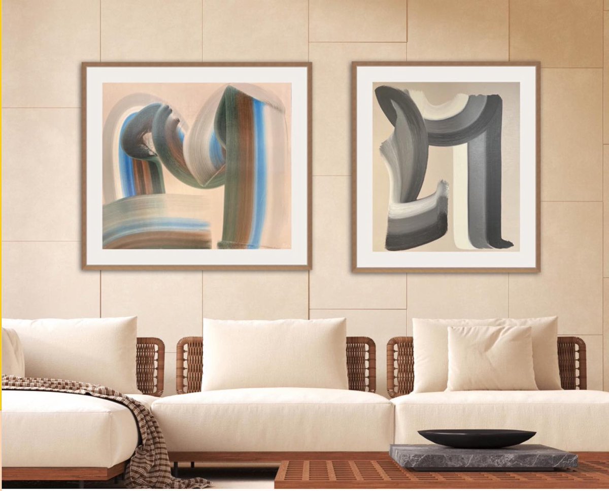 ArtMarxGallery's tweet photo. ‘Transfer’ and ‘One Stroke’ (and yes it was painted in one stroke of the brush!) by Perth artist Paul Nagle. Come and see his modern abstract works in our new exhibition LIGHT FLOWS. #artmarxgallery #art #lightflows #flow #paintings #paintflow #modernart #abstractart #modernabst https://t.co/B3kdjliaX8