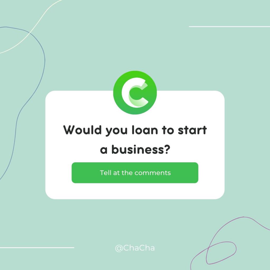 ChachaApp's tweet photo. ❓What is your idea?
☑️🤓Tell and let your voice herad.

#loan 
#onlinetransfer 
#onlineshop 
#9ja 
#Airtime 
#ChaCha https://t.co/ves6JWTASW