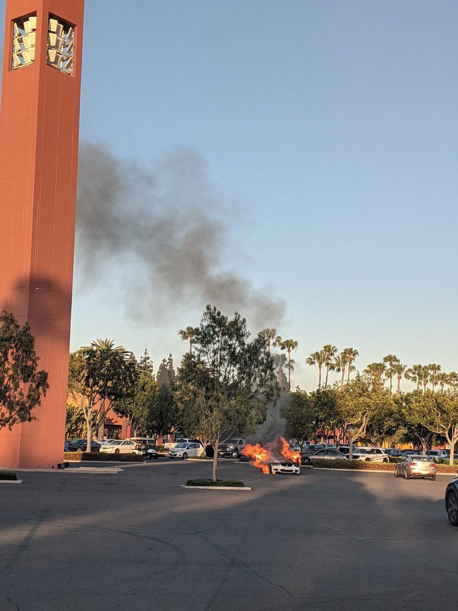 Someone had a very bad day today. There was no owner in sight. The fire dept put it out, cleaned it up and left. #bmwonfire #caronfire