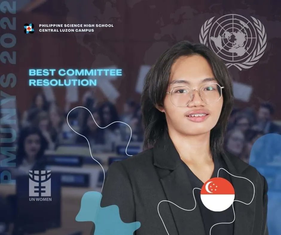 PSHS_CLC's tweet photo. 𝑺𝒘𝒆𝒆𝒑 𝒕𝒐 𝑽𝒊𝒄𝒕𝒐𝒓𝒚!

Warmest congratulations to the students and coaches of PSHS-CLC for bringing home numerous awards and recognitions during 2022 PSHS Model United Nations and Youth Summit.

#PSHSMUN2022 #YouthSummit #TruthExcellenceService #HeartofExcellenceinCLC https://t.co/0ZcWQBpZAo