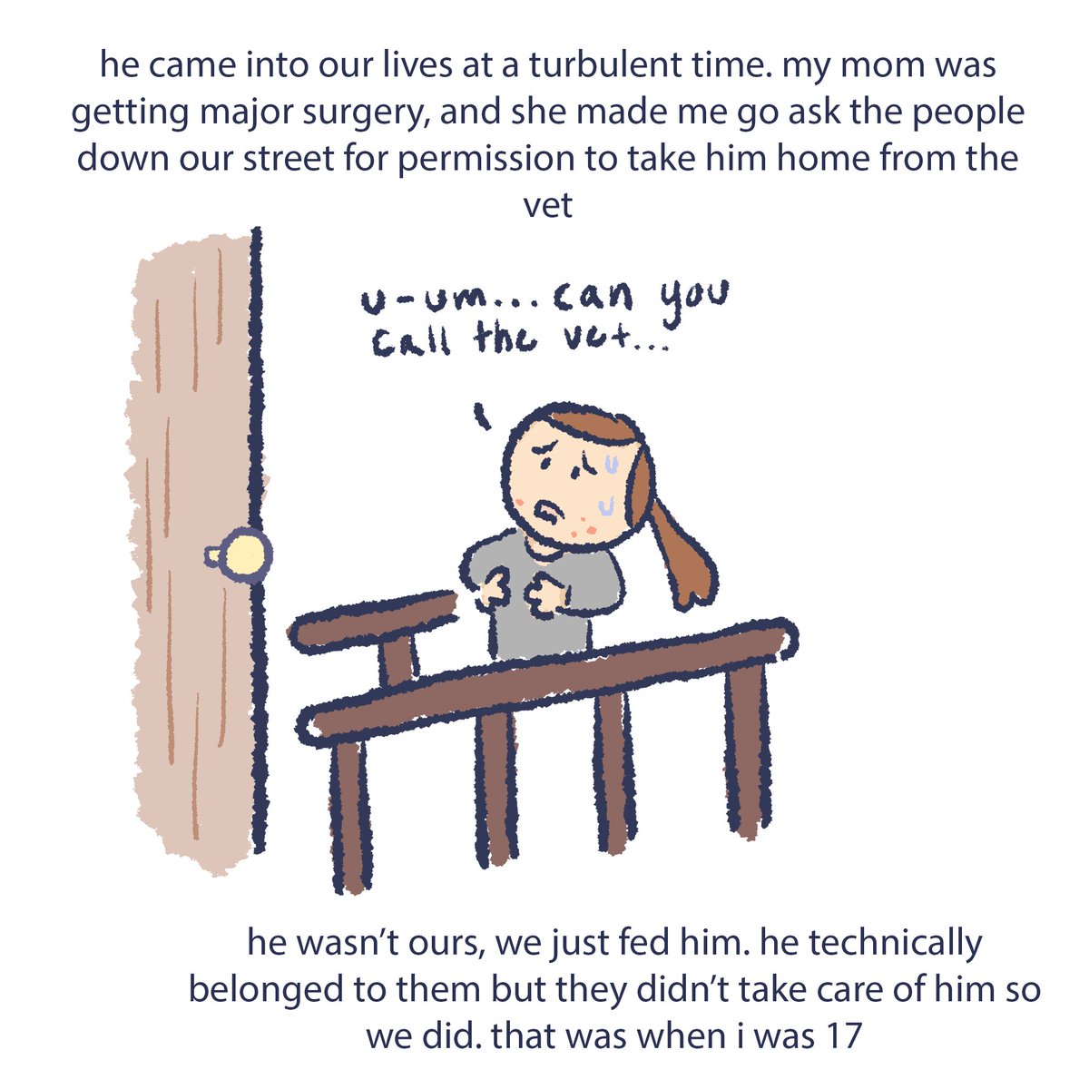 with the passing of my cat teddy, i reflected on the past 8 or so years we had him and drew a little diary talking about some of his history 