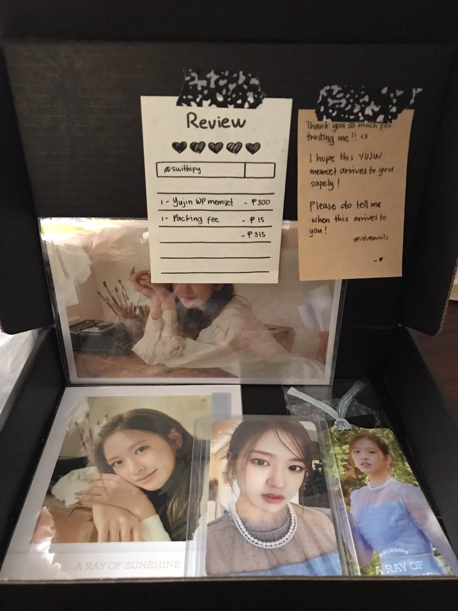 swithify's tweet photo. ْ
꒰ 💌 ꒱ mail received ! ‧₊˚
yujin aros wp set
finally received this !! ang ganda and secure ng packaging ^^ thank you so much for the smooth transaction and for being an accommodating seller @aivemails #aivemails ❤️ https://t.co/3bvUcuuxmm