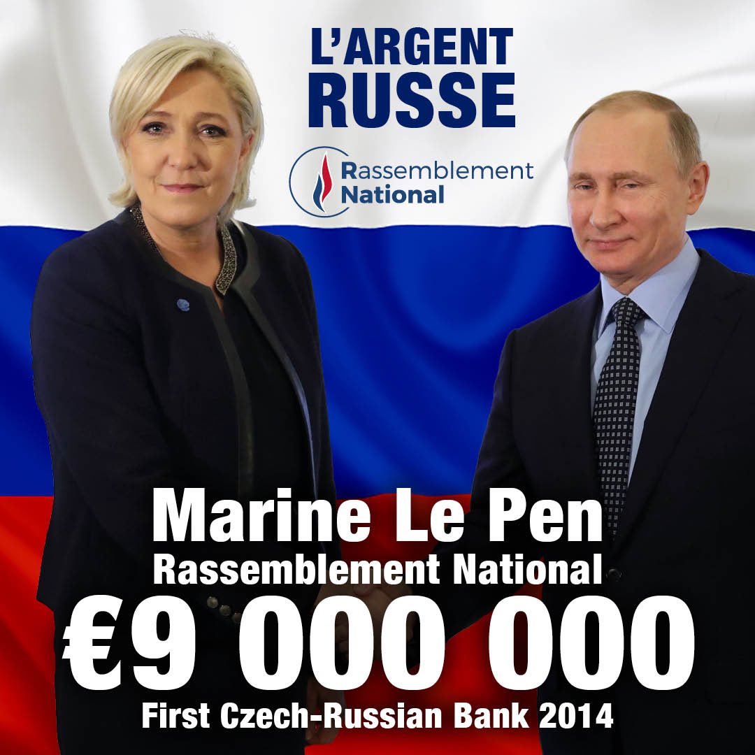 Lovely picture of @MLP_officiel with her good friend, the Butcher of #Ukraine. #FrenchElections2022 #MarineLePen #Macron #presidentielles2022 #FrenchElection