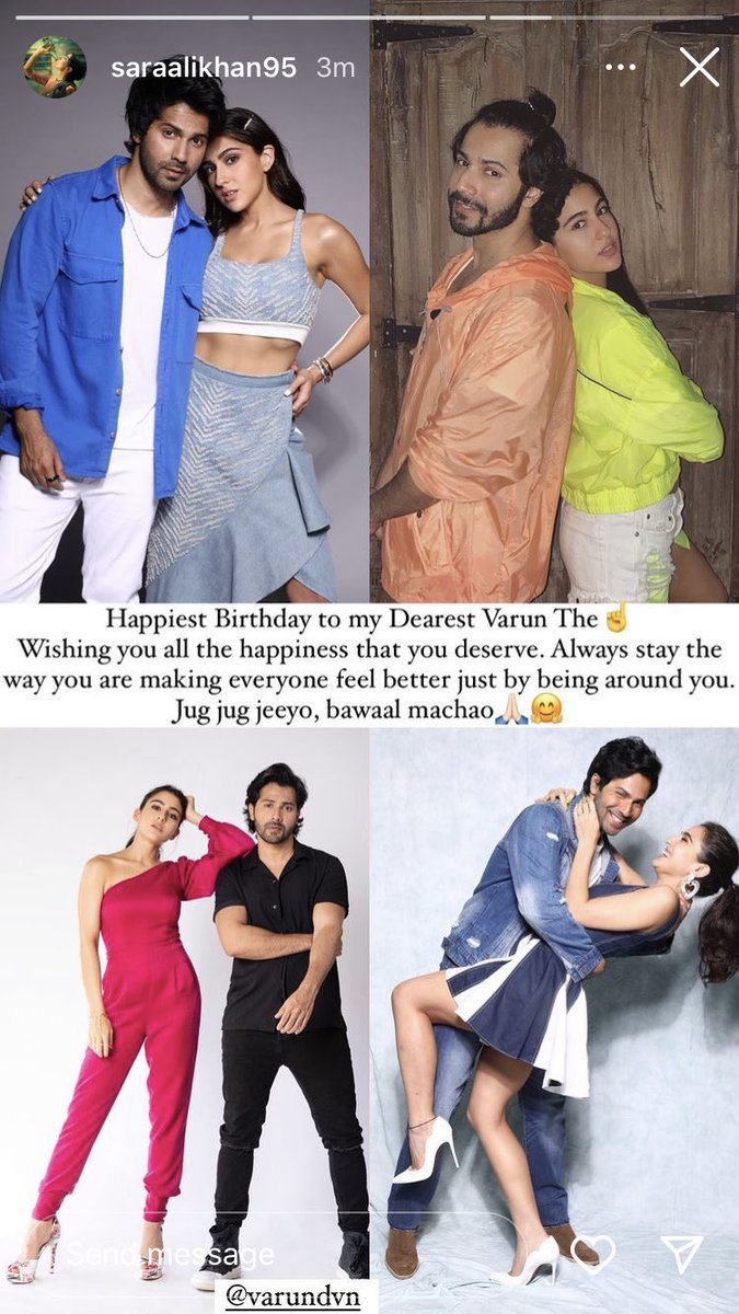 mukkumishraa's tweet photo. “My dearest Varun The ☝️” Sareshwariiiii🥺🥺🥺❤️❤️

#SaraAliKhan #HappyBirthdayVarunDhawan https://t.co/SoVkIMq3Nd