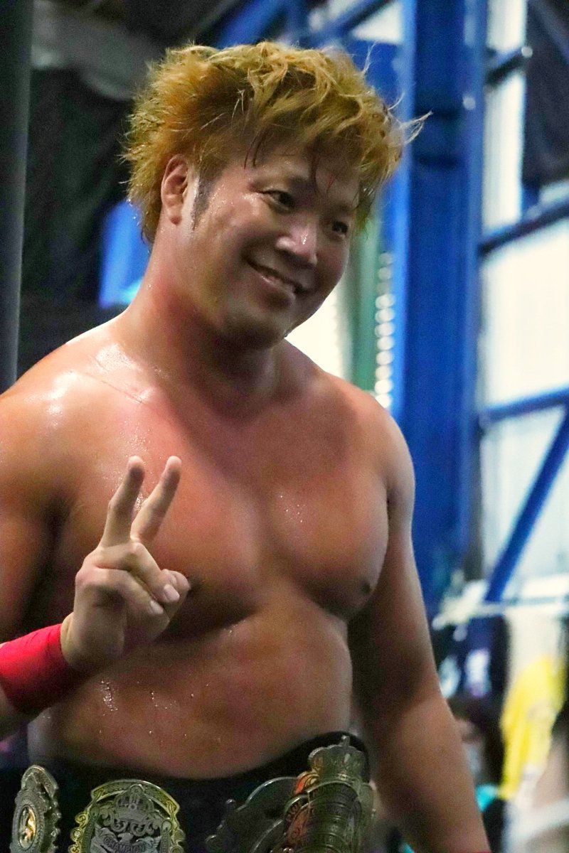 abc_bushi's tweet photo. 2022.4.23 2AWスクエア 全日本プロレス

やっぱりベルト姿カッコいい！
行けて良かったー😇

 #ajpw
#cc2022
 #宮原健斗 https://t.co/cwLiqRuSyR
