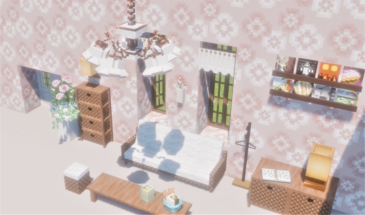 ld_craft0x0's tweet photo. #HeatAndClimateMod のシャンデリアが可愛い!👏🏻✨
でも愛用してるシェーダーとの相性が悪い&別のシェーダーのバグ?でSSの発色がおかしくなってしまいました…
解決方法分からず🥲
#Minecraft
#HeatAndClimateMod https://t.co/6dVkQEVKfX
