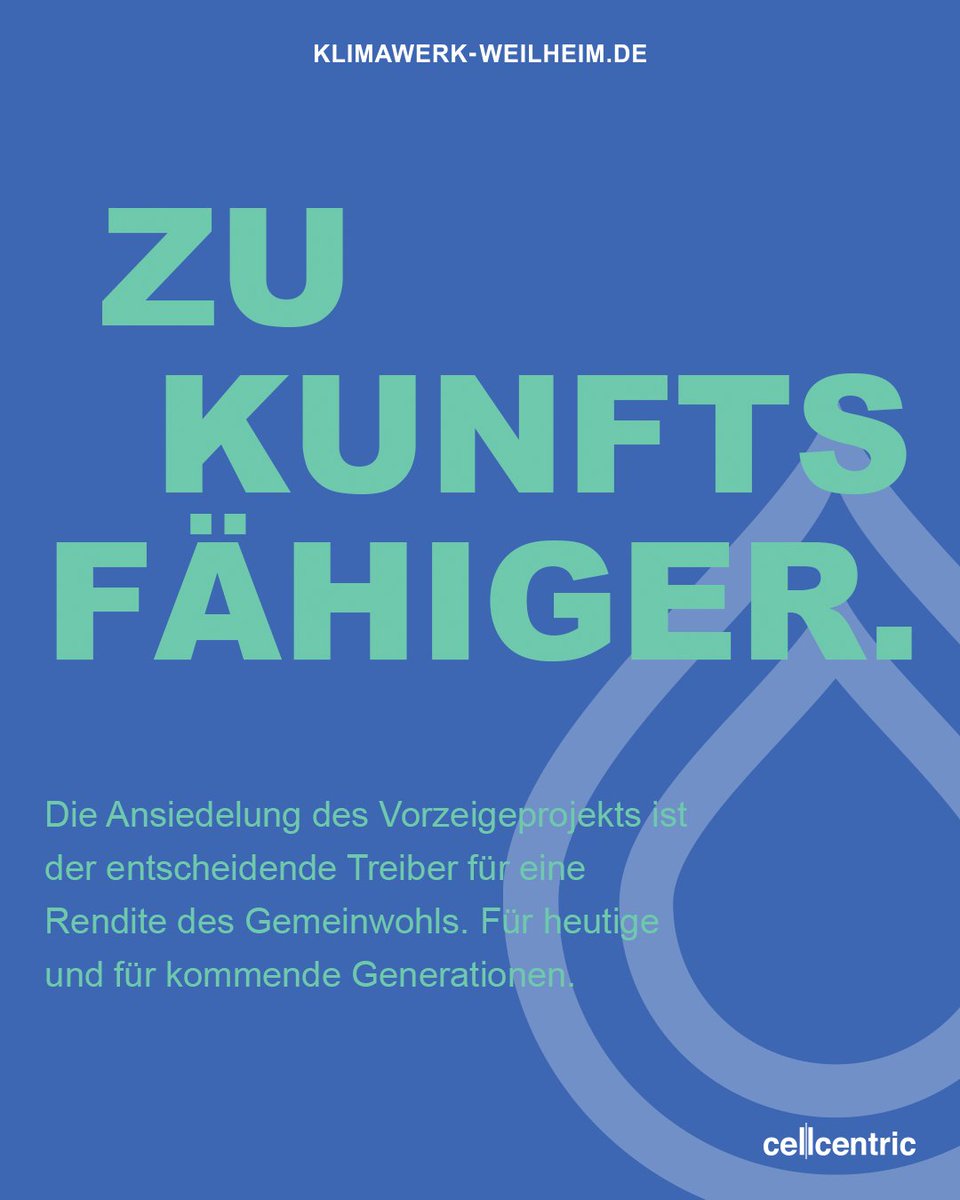 Damit Weilheim auch übermorgen so bleibt wie es ist.

#weilheimteck #cellcentric #klimawerk #Klimaschutz