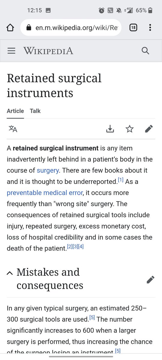 AnandableAnand's tweet image. In reference to yesterday&apos;s #anandable spaces

Below is the Wikipedia page for surgical errors.

Surgery involves best brains, best psychomotor coordination, best practices still mistakes do happen 

So don&apos;t beat yourself up for trading /investing mistakes

😅😅