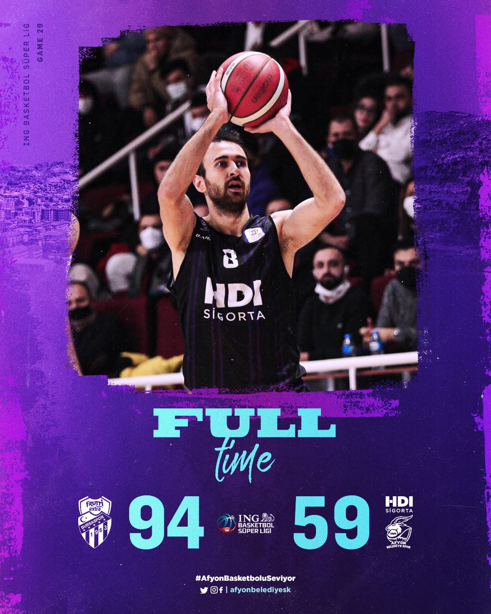 🟣 Maç sonucu.

#️⃣ #AfyonBasketboluSeviyor
