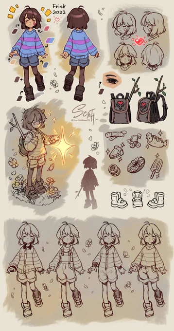 Back in early April, in the process of drawing one sketch, I again encountered one problem. Simply put, I needed Frisk's own concept art. 💦
I drew most of it out of sheer enthusiasm, but then I had to postpone drawing because of my diploma.&gt;&gt; 