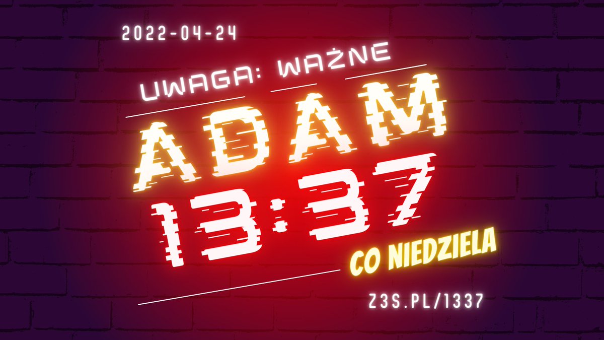 Czy to jeż? Czy to wydra? Nie, to nowy podcast Adama :) W nim to co w tym tygodniu ważne: polskie sukcesy w cyber, powrót (?) REvila, wpadka LAPSUS$a, nowe ofiary Pegasusa. Wszystko w 13:37 
youtube.com/watch?v=VSNeQF…
Oglądajcie, subskrybujcie, komentujcie a będą następne odcinki :)