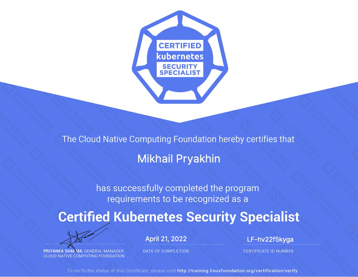 mpryakhin's tweet photo. Just added CKS to my collection.
#CKS #CNCF https://t.co/dY9yDeoy7m