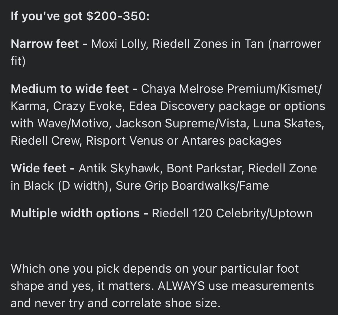 targetthemoon's tweet photo. @thelunabloom Yes I quad skate! Here is a basic breakdown of brands w/ price ranges. It also depends on what type of skating you want to do. There’s different wheels &amp; boots for specific skating, but this is the basics to get an idea. I can answer any questions you have. I skate every day 😊 https://t.co/EanDpjg6zN