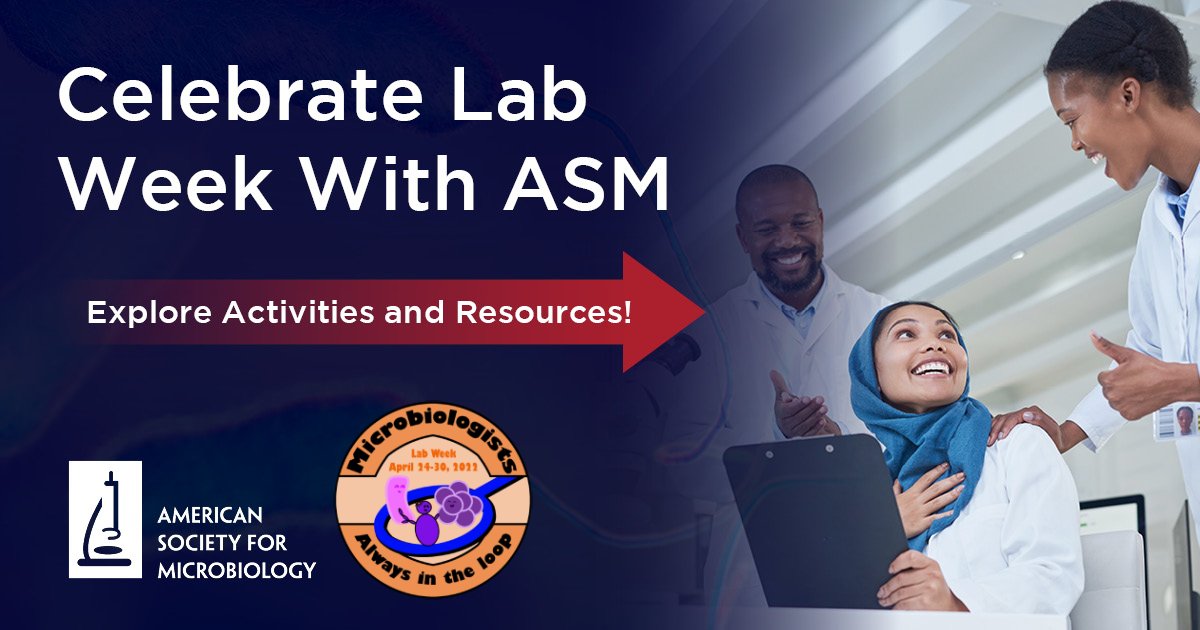 It's official, #LabWeek 2022 has begun! ASM invites you to participate April 24-30, in a variety of fun and informative events, from daily Coffee Chats to a special Trivia Night on April 27! Get the details at asm.social/wN #ASMClinMicro #Lab4Life
