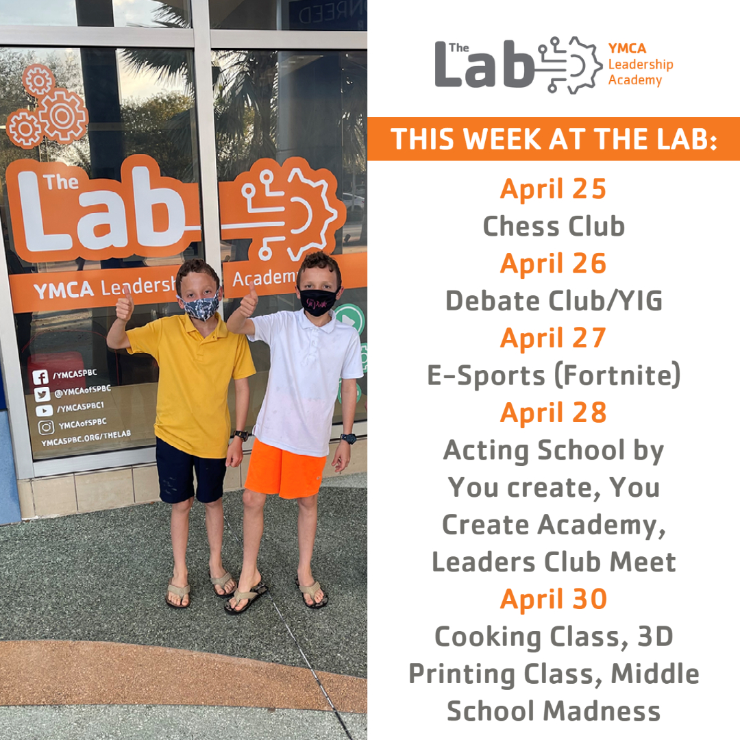 YMCAofSPBC's tweet photo. This week at #TheLabYMCA...
https://t.co/5qPZVPYPvF

#teencenter #YMCASPBC #Highschool #Middleschool #Teens #YMCATeens #TheLabYMCA #calendar #activities #cooking #leadersclub #esports https://t.co/eB4eMFDXUN