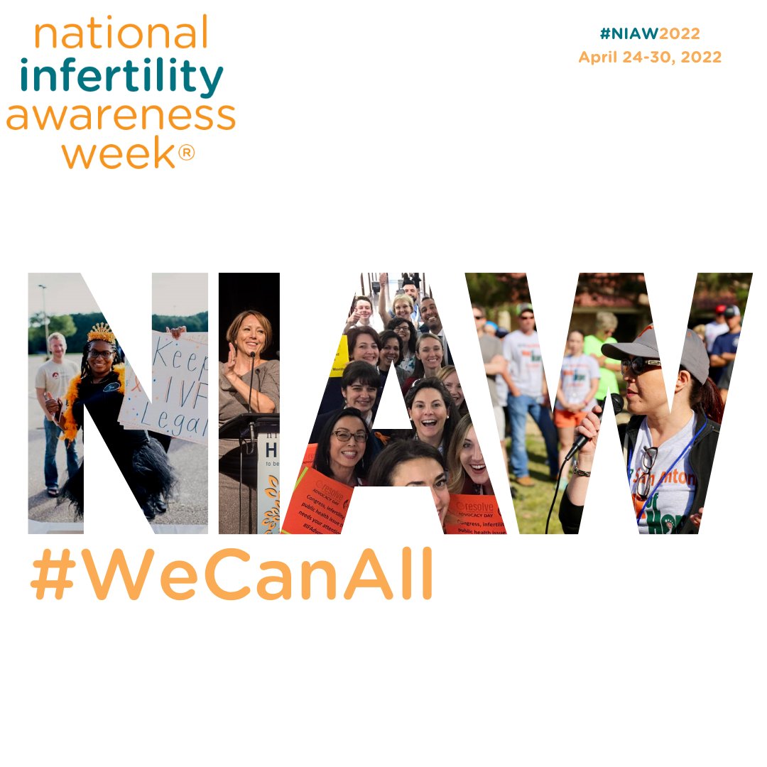 Today we officially kick off #NIAW2022! #WeCanAll empower change- through our voices, awareness, support, and educating the public. Founded in 1989 by RESOLVE, its mission is to empower you and change the conversation around infertility. Learn more ➡️ infertilityawareness.org/about-niaw/