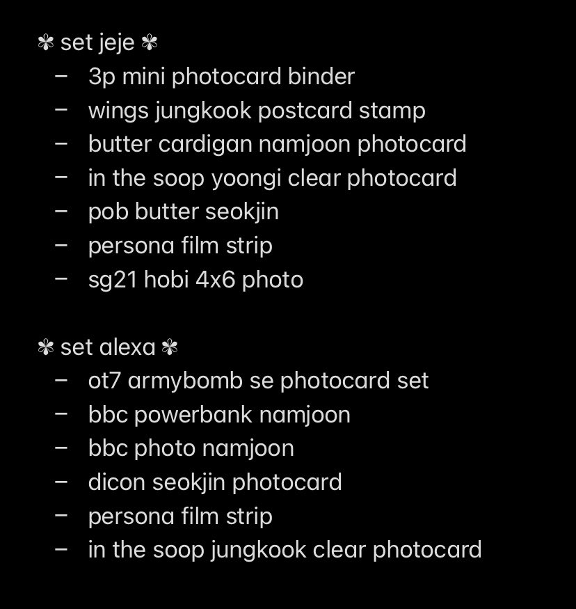 kitkatguk's tweet photo. ✾ kitkatguk’s giveaway ✾

✽ untuk syukuran goh mini hehe. dua pemenang random, army only ya^^
✽ rt &amp; like this tweet, ss lagi streaming bangtan/ss vote fns dan komen mau set yang mana!
✽ untuk co 5.5 via shopee
✽ ends tomorrow at 19.00 

good luck!🎁🎉🎊😍🎁 https://t.co/idZFTUlY0t