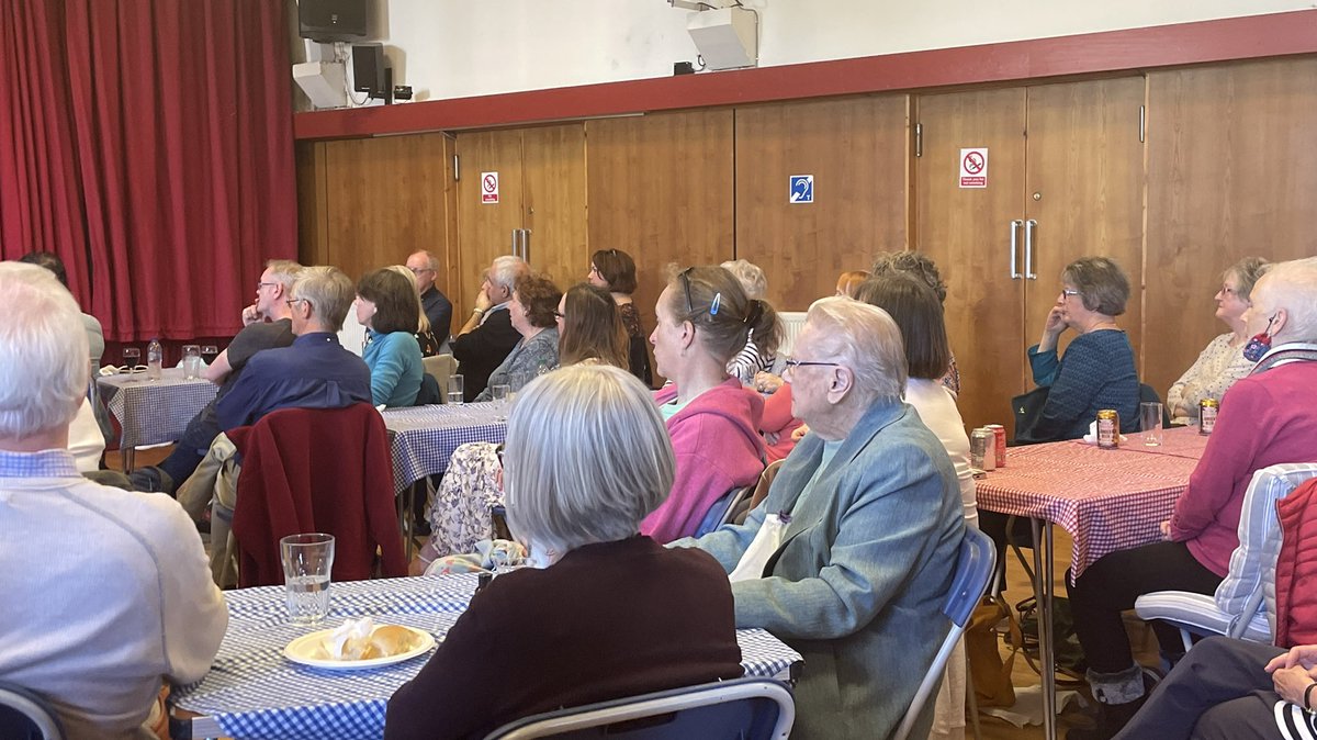 @coveburghhall the latest in our series of Sunday lunches a fantastic audience  to hear @KirstyWark in conversation with @ruth_wishart
