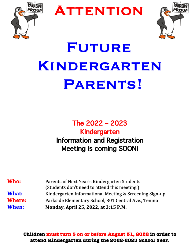 PES_Penguins's tweet photo. 2022-2023 Kindergarten  Parent Meeting https://t.co/soaBGLEgQs