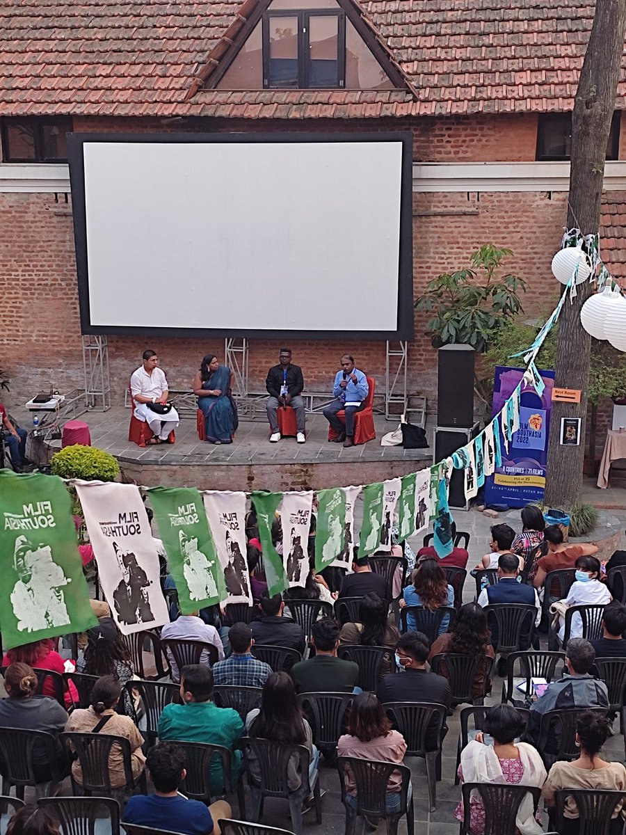filmsouthasia's tweet photo. Happening right now at #fsa22. Join the conversation on Re-casting Cinema: Mainstreaming caste in Indian Cinema. There's ONE LAST FILM after this panel followed by an award ceremony and then it's a wrap! Don't miss the closing!! https://t.co/dDI6KetgYL